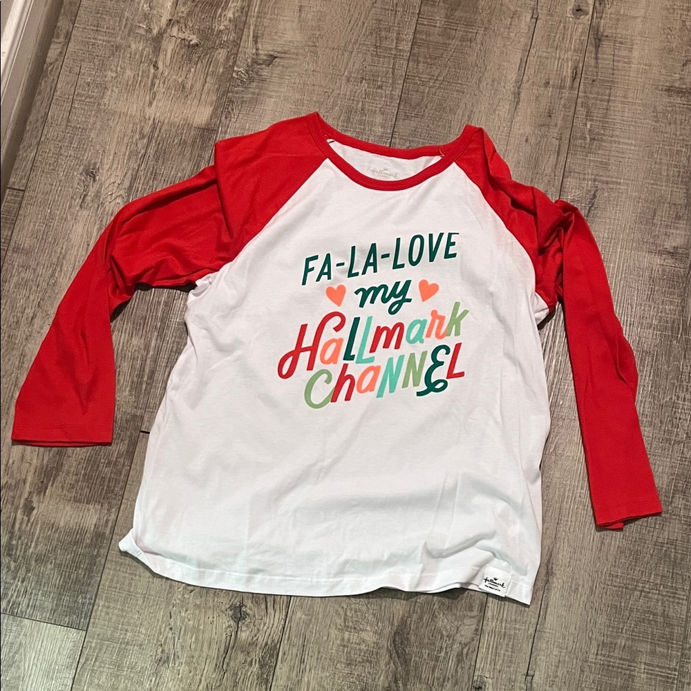 Hallmark Red and White Long Sleeve Tee